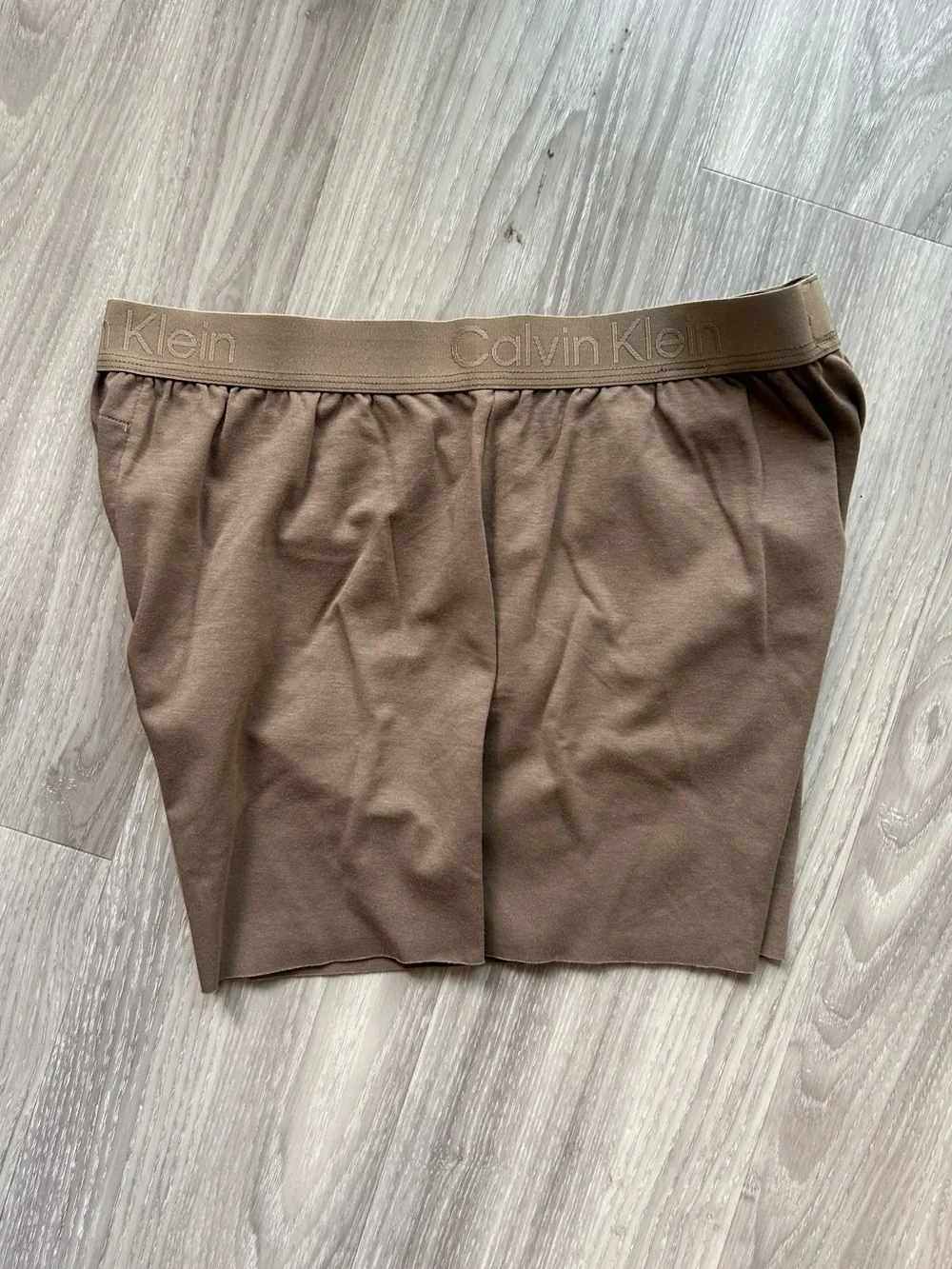 Calvin Klein | CK Black Lounge Sleep Shorts in Olive Brown (Small)